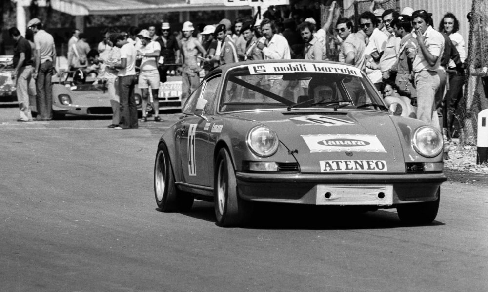 The RS 2.7 as seen during the 1975 Targa Florio, where it finished 16th overall and 8th in class.